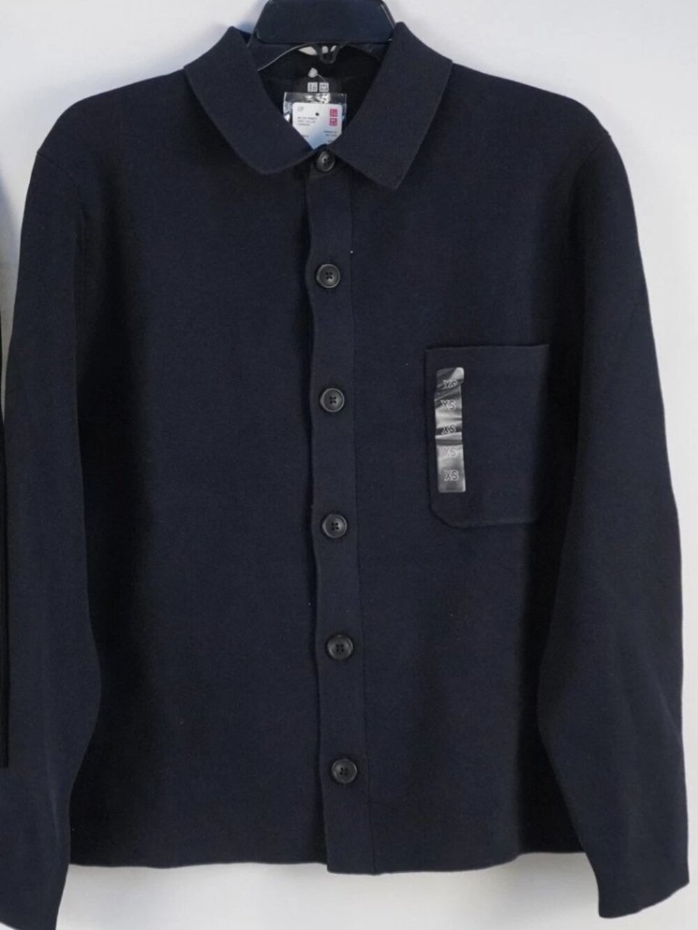 Uniqlo Milano Ribbed Shirt Collar Knit Cardigan Fall Winter School Work Travel